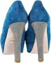 Sergio Rossi Pre-owned Suede heels Blue Dames - Thumbnail 4