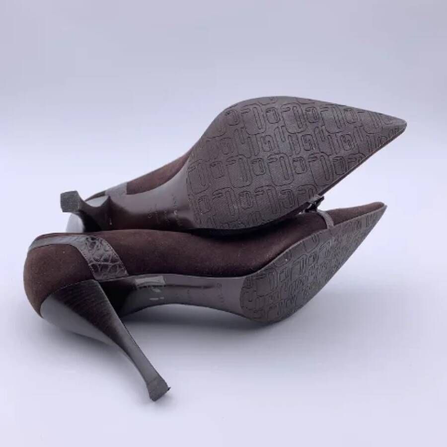 Sergio Rossi Pre-owned Suede heels Brown Dames