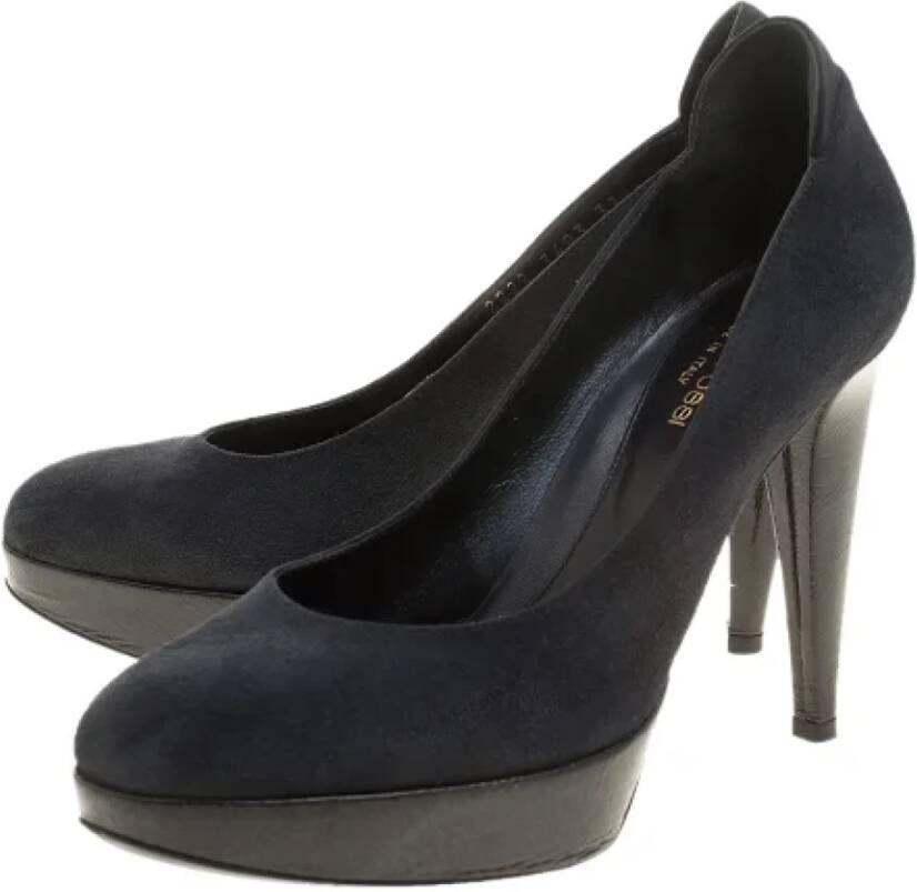 Sergio Rossi Pre-owned Suede heels Gray Dames