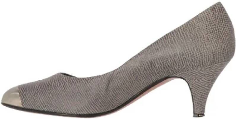 Sergio Rossi Pre-owned Suede heels Gray Dames