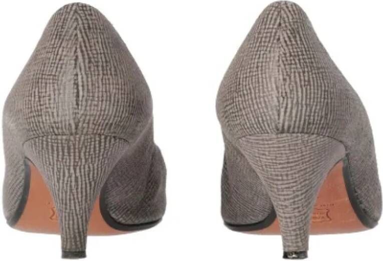 Sergio Rossi Pre-owned Suede heels Gray Dames