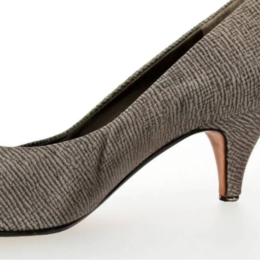 Sergio Rossi Pre-owned Suede heels Gray Dames