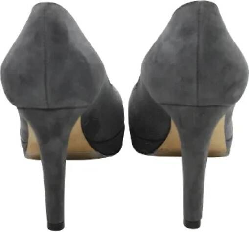 Sergio Rossi Pre-owned Suede heels Gray Dames