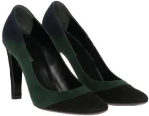 Sergio Rossi Pre-owned Suede heels Green Dames