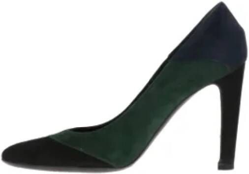 Sergio Rossi Pre-owned Suede heels Green Dames