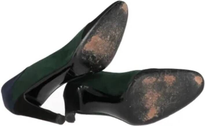 Sergio Rossi Pre-owned Suede heels Green Dames