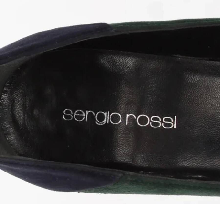 Sergio Rossi Pre-owned Suede heels Green Dames