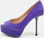 Sergio Rossi Pre-owned Suede heels Purple Dames - Thumbnail 2