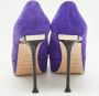 Sergio Rossi Pre-owned Suede heels Purple Dames - Thumbnail 5