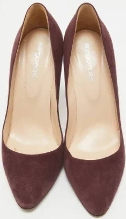 Sergio Rossi Pre-owned Suede heels Purple Dames