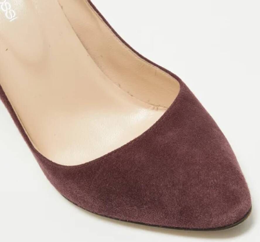 Sergio Rossi Pre-owned Suede heels Purple Dames