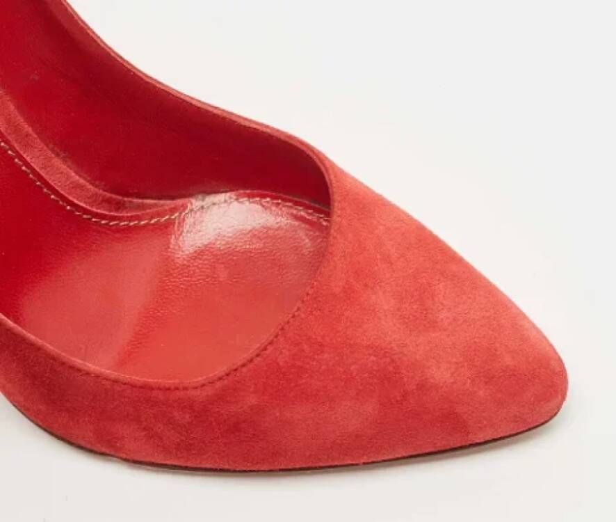 Sergio Rossi Pre-owned Suede heels Red Dames