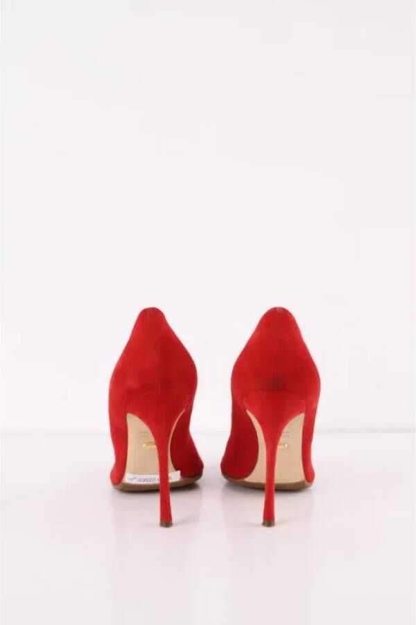 Sergio Rossi Pre-owned Suede heels Red Dames