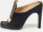 Sergio Rossi Pre-owned Suede mules Black Dames - Thumbnail 2