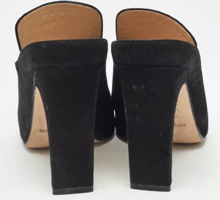 Sergio Rossi Pre-owned Suede mules Black Dames