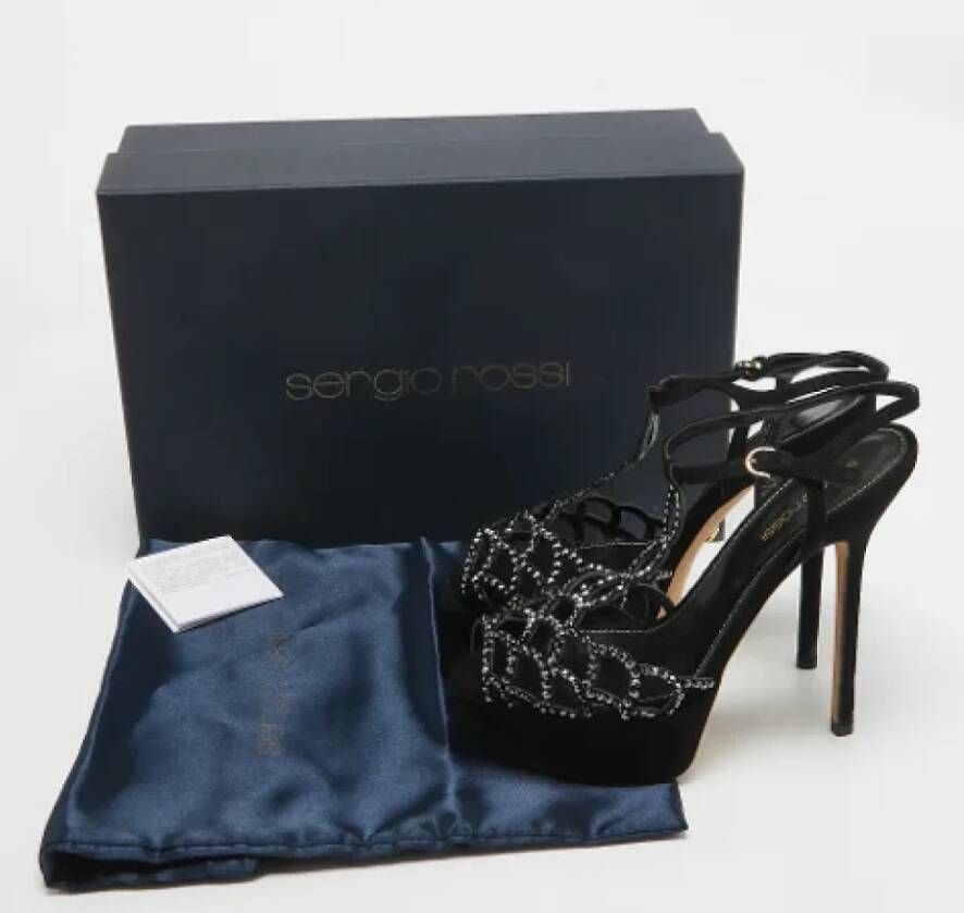 Sergio Rossi Pre-owned Suede sandals Black Dames