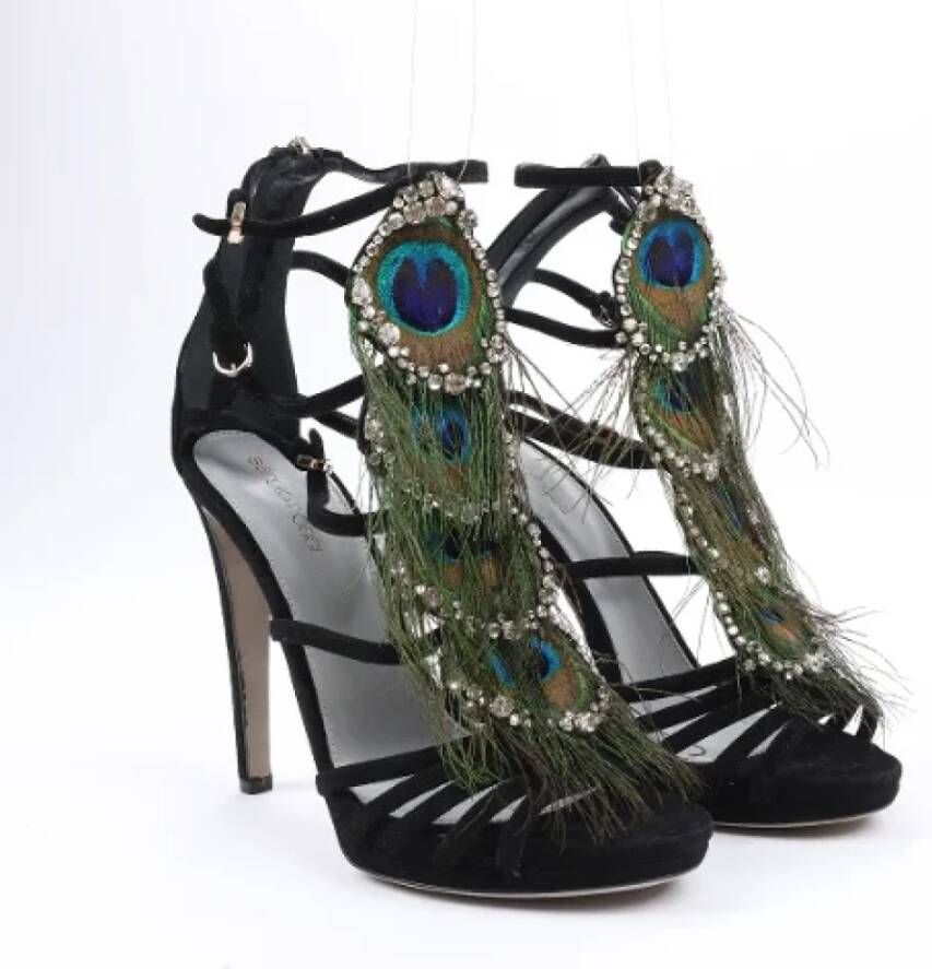 Sergio Rossi Pre-owned Suede sandals Black Dames