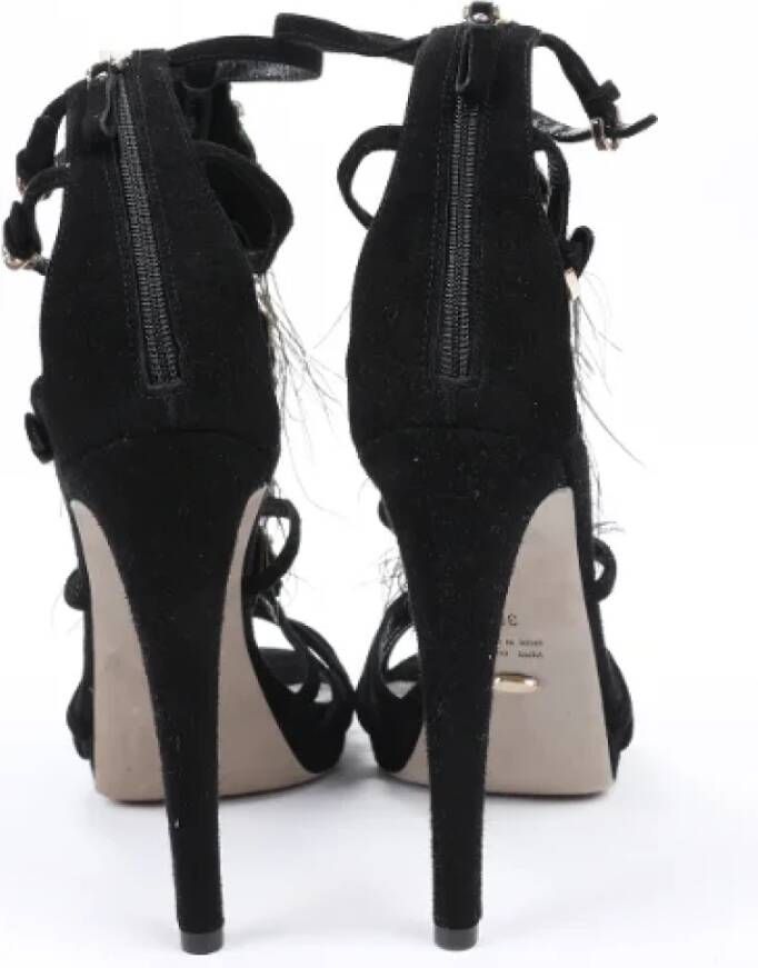 Sergio Rossi Pre-owned Suede sandals Black Dames