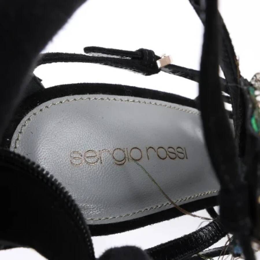 Sergio Rossi Pre-owned Suede sandals Black Dames