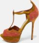 Sergio Rossi Pre-owned Suede sandals Pink Dames - Thumbnail 2