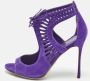 Sergio Rossi Pre-owned Suede sandals Purple Dames - Thumbnail 2