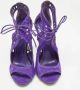 Sergio Rossi Pre-owned Suede sandals Purple Dames - Thumbnail 3