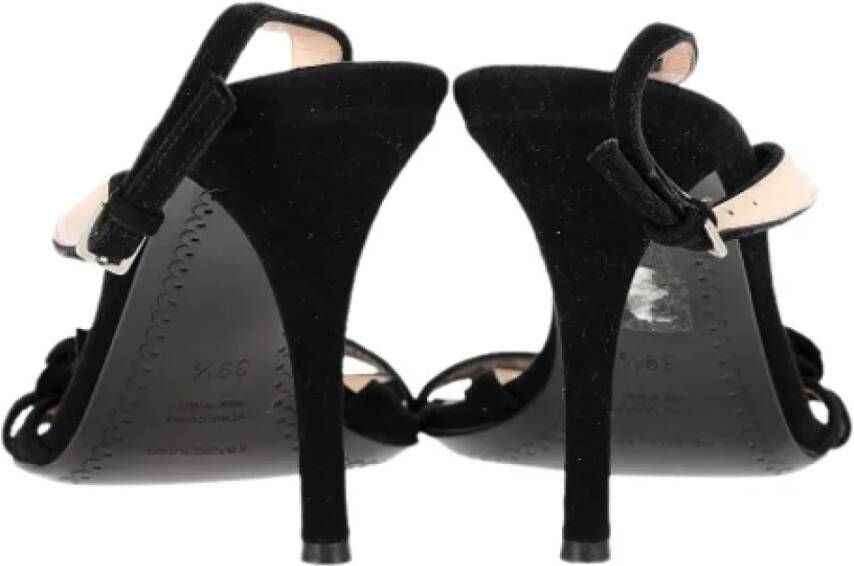 Sergio Rossi Pre-owned Velvet heels Black Dames