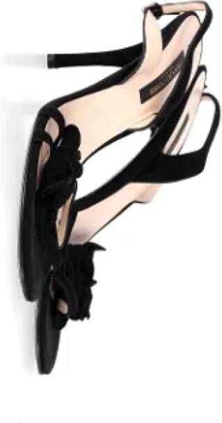 Sergio Rossi Pre-owned Velvet heels Black Dames