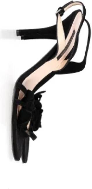 Sergio Rossi Pre-owned Velvet heels Black Dames