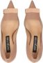 Sergio Rossi Pumps van Leer met Puntige Neus en Metalen Logo Beige Dames - Thumbnail 4