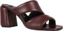 Sergio Rossi Roze & Paarse Leren Sandalen Red Dames - Thumbnail 2