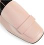 Sergio Rossi Roze Leren Sandalen Vierkante Neus Pink Dames - Thumbnail 3