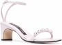 Sergio Rossi Bronzen Hoge Hak Sandalen Verhoog Je Stijl Roze Dames - Thumbnail 2