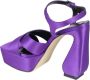 Sergio Rossi Satin Crepe Elegante Hakken Purple Dames - Thumbnail 3