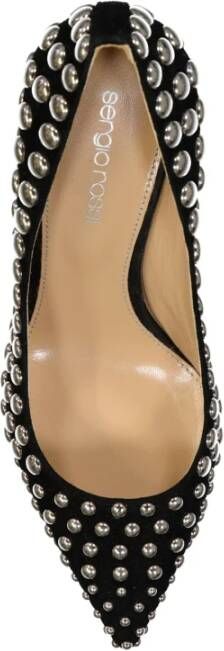 Sergio Rossi Studs leren pumps met 7 5 cm hak Black Dames