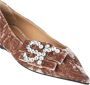 Sergio Rossi Velvet Ballerina Flats met Kristallen Brown Dames - Thumbnail 4