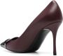 Sergio Rossi Wijnrode Stiletto Hak Instap Schoenen Red Dames - Thumbnail 3