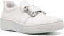 Sergio Rossi Witte Leren Gesp Trainers White Dames - Thumbnail 2