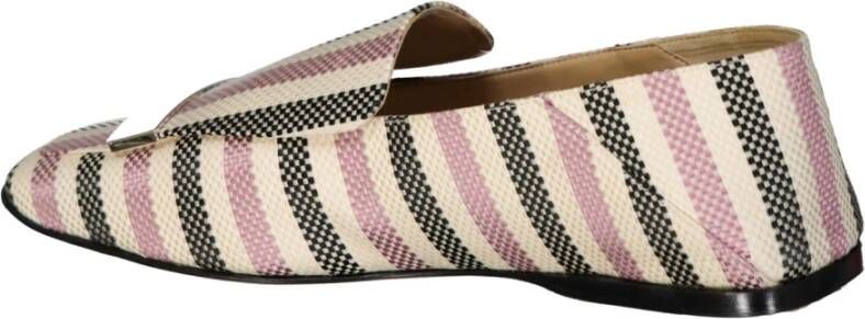 Sergio Rossi Witte Loafer Schoenen Elegant Vierkante Neus Multicolor Dames