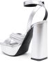 Sergio Rossi Zilveren Sandalen met Metallic Afwerking en Gedraaide Bandjes Gray Dames - Thumbnail 7