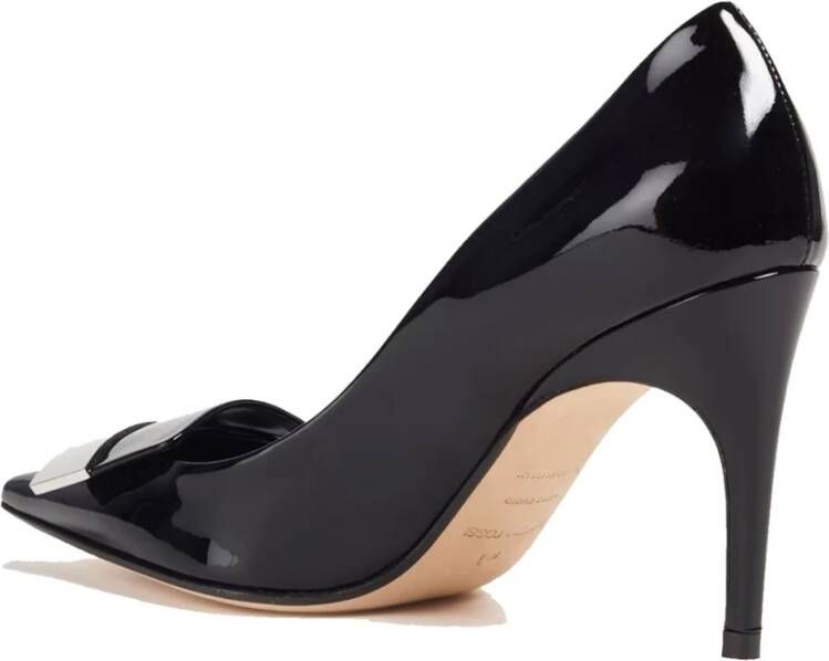 Sergio Rossi Zwarte Leren Pumps Met Puntige Neus Black Dames