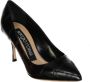 Sergio Rossi Zwarte Leren Pumps met Puntige Neus Black Dames - Thumbnail 2