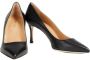 Sergio Rossi Zwarte Leren Pumps met Puntige Neus Black Dames - Thumbnail 2