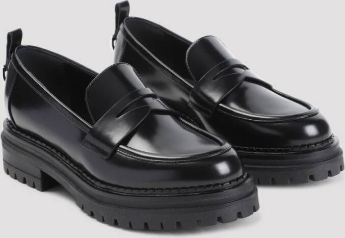 Sergio Rossi Zwarte Loafer Schoenen voor Vrouwen Black Dames