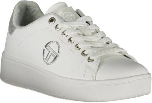 Sergio Tacchini Chique witte vetersneakers met contrasterende details White Dames