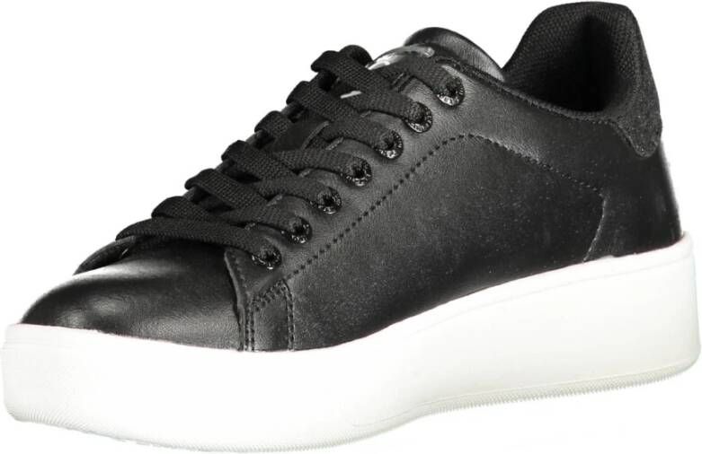 Sergio Tacchini Chique Zwarte Geborduurde Sportschoenen Black Dames