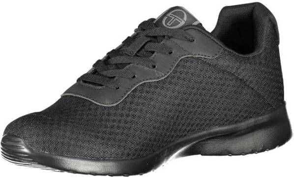 Sergio Tacchini Eenvoudige zwarte sneakers met geborduurd detail Black Heren