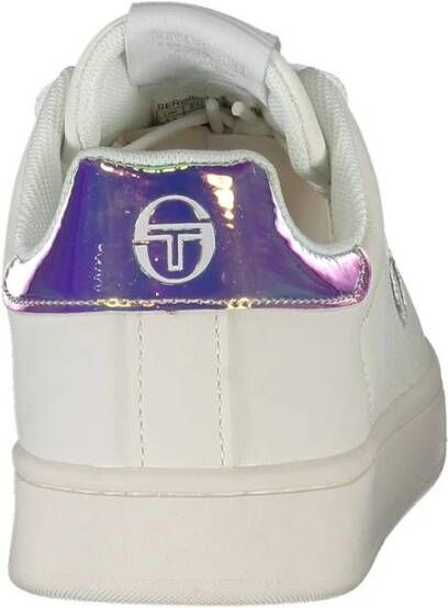 Sergio Tacchini Glanzende detail geborduurde sneakers White Dames