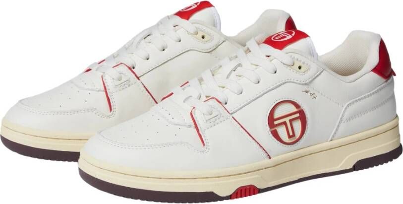 Sergio Tacchini Prime Shot Beige & Red Sneaker White Heren