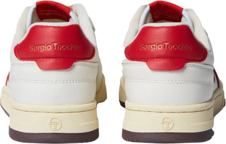 Sergio Tacchini Prime Shot Beige & Red Sneaker White Heren